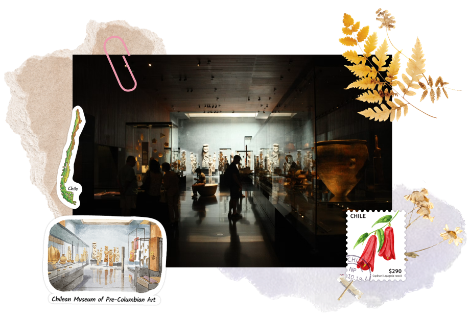 Chilean Museum of Pre-Columbian Art in Chile. Featuring the sticker from Navy Peony.