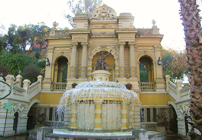 Cerro Santa Luc&iacute;a in Chile. Frame the Neptune Fountain beneath its stairways, then photograph the skyline from above. Morning light helps avoid harsh shadows on the stone.