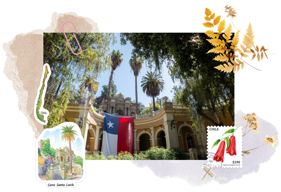 Cerro Santa Luc&iacute;a in Chile. Featuring the sticker from Navy Peony.