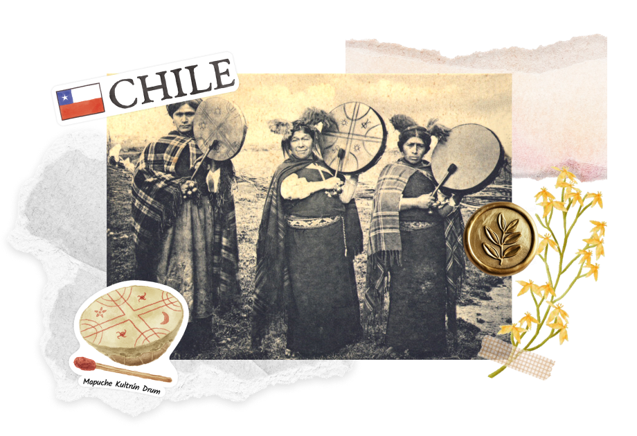 Mapuche Kultr&uacute;n Drum in Chile
