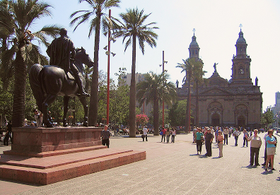 Completo in Chile. Stop by El Portal Exbahamondes inside the historic Portal Fern&aacute;ndez Concha arcade at Plaza de Armas, the iconic birthplace of Santiago's completo culture.