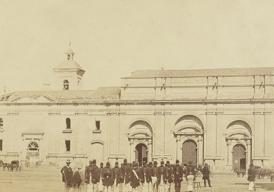 Santiago Metropolitan Cathedral in Chile. This cathedral has been leveled and rebuilt five times since the 1500s. Fire and earthquakes did the damage; the version standing today dates to 1748.
