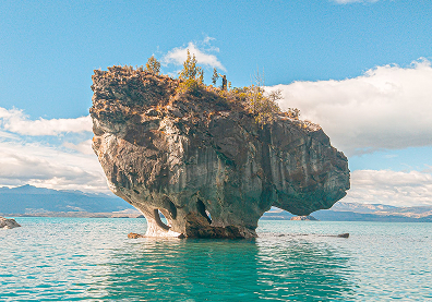 Marble Caves in Chile. Over thousands of years, water carved the Marble Caves into intricate patterns that shift in appearance as the lake&rsquo;s light changes throughout the day.